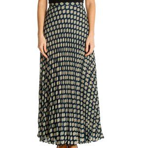 Banana Republic Navy Pleated Maxi Skirt Size 8